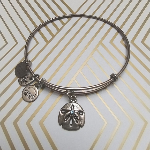 Alex and Ani Sand Dollar Charm Bracelet - Picture 1 of 7
